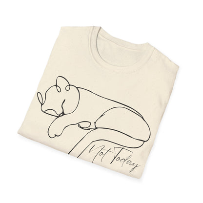 Not Today Cat (Line Art) T-shirt