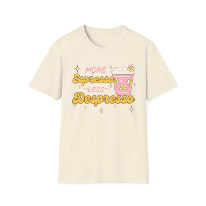 More Espresso, Less Depresso (Groovy) T-shirt