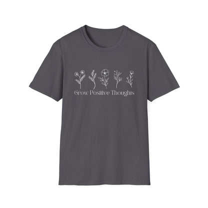 Grow Positive Thoughts (Line Drawing) T-shirt