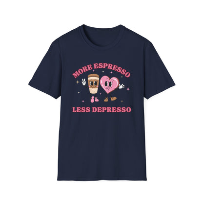 More Espresso, Less Depresso (Coffee & Heart) T-shirt