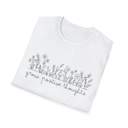 Grow Positive Thoughts (Line Art) T-shirt