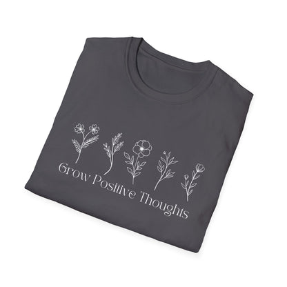 Grow Positive Thoughts (Line Drawing) T-shirt