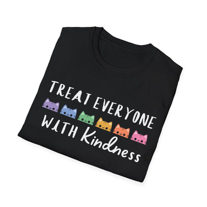 Treat Everyone With Kindness (Rainbow Cats) T-shirt