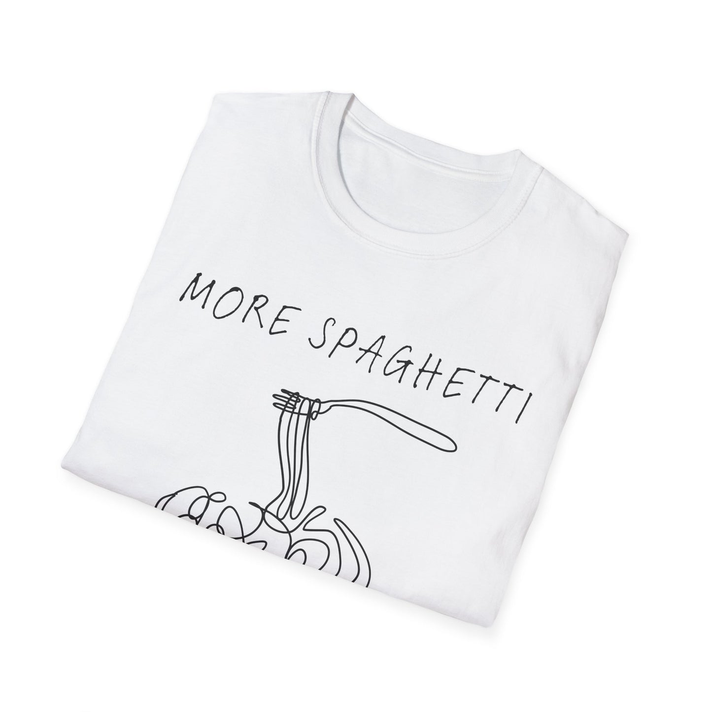 More Spaghetti Less Upsetti (Line Art) T-shirt