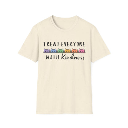 Treat Everyone With Kindness (Rainbow Cats) T-shirt