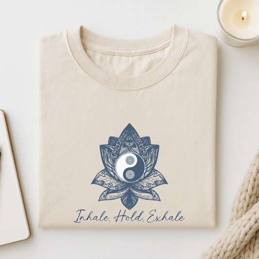Inhale, Hold, Exhale (Yinyang) T-shirt