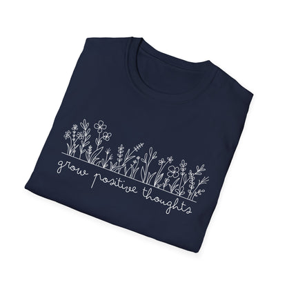 Grow Positive Thoughts (Line Art) T-shirt