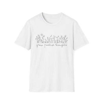 Grow Positive Thoughts (Line Art) T-shirt