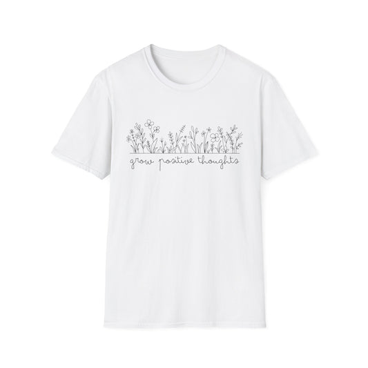 Grow Positive Thoughts (Line Art) T-shirt